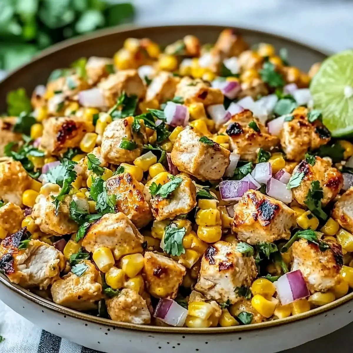 High Protein Chicken Street Corn Salad