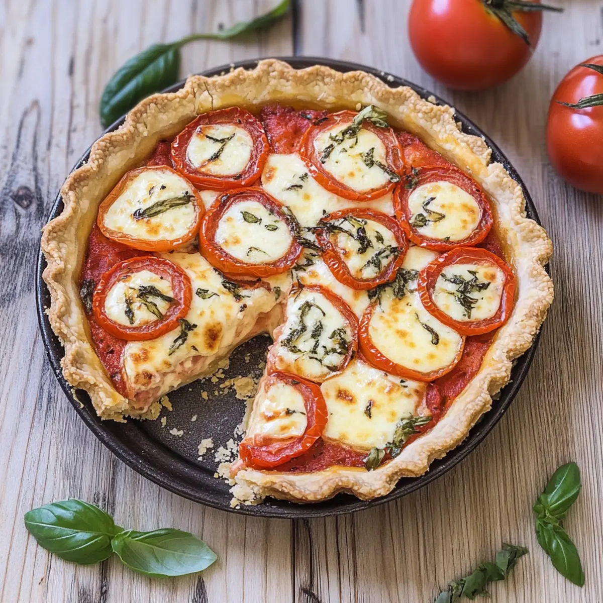 Italian Cheese and Tomato Pie
