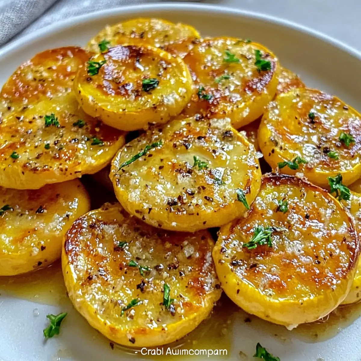 Garlic Herb Roasted Summer Squash