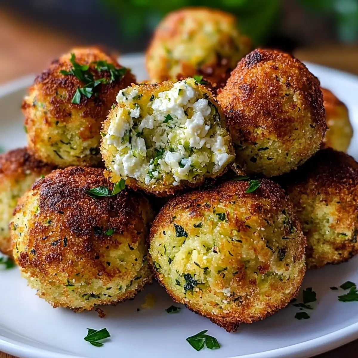 Crispy Zucchini-Feta Balls