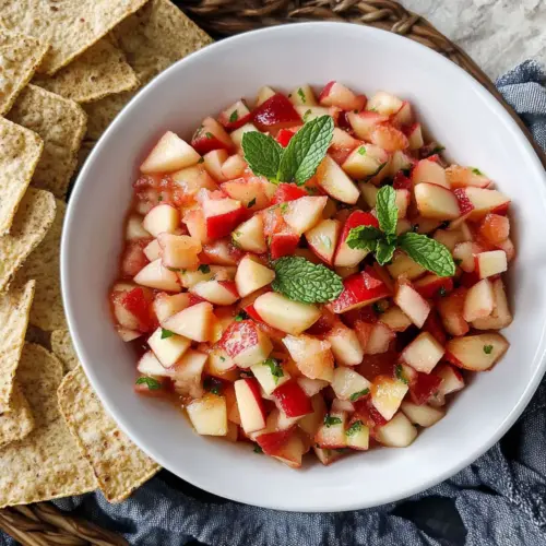 Apple Salsa with Strawberries