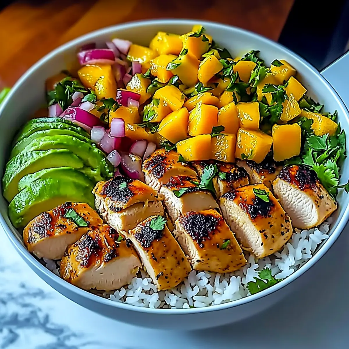 Chicken Mango Rice Bowl