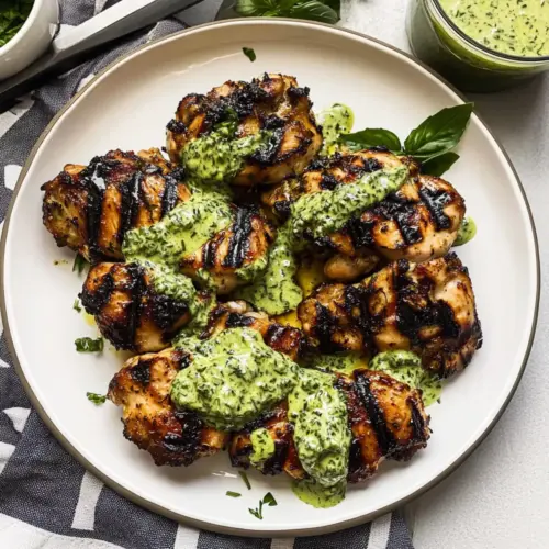Green Goddess Grilled Boneless Chicken Thighs