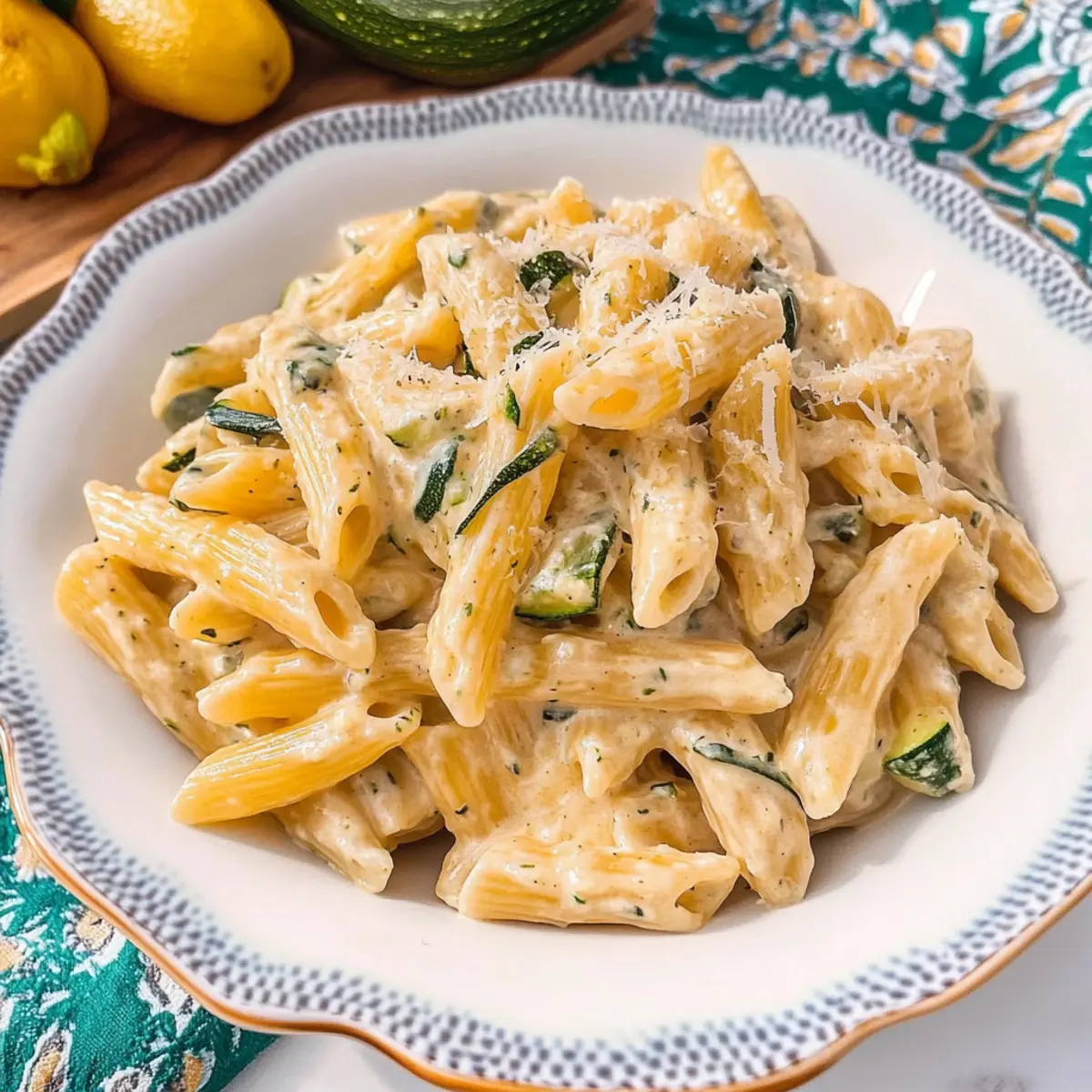 Lemon Zucchini Ricotta Pasta