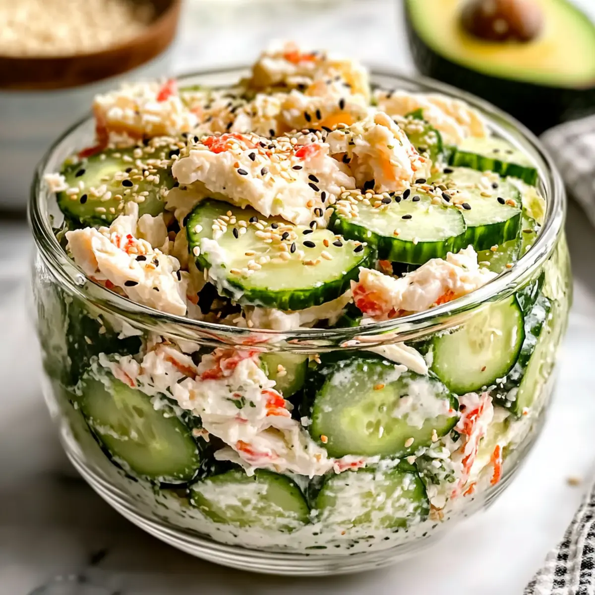 California Roll Cucumber Salad