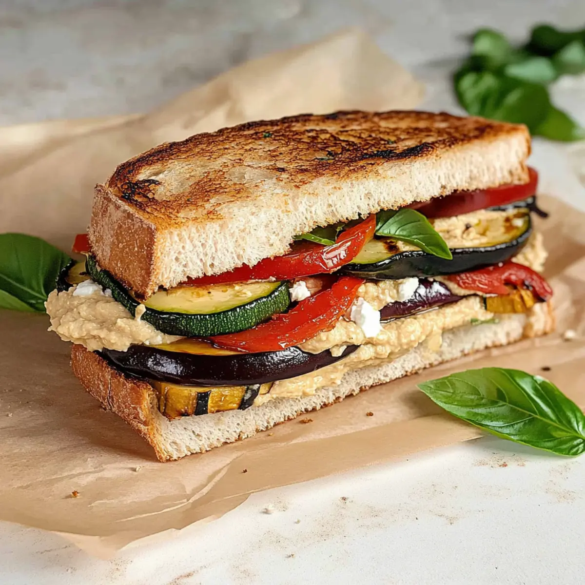Veggie Hummus Sandwich