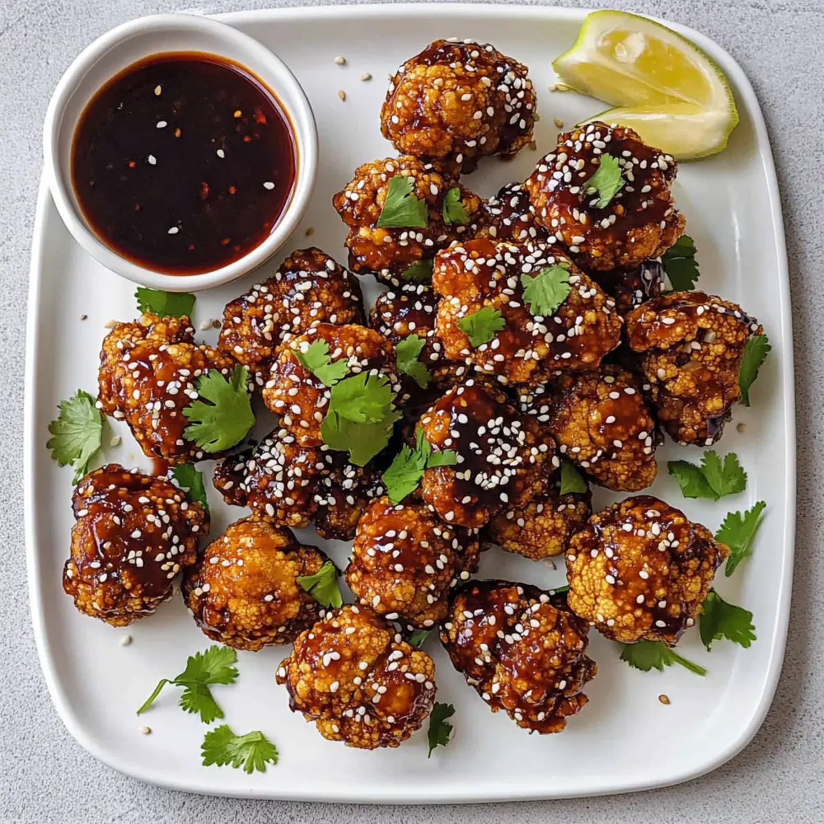 Teriyaki Cauliflower Wings