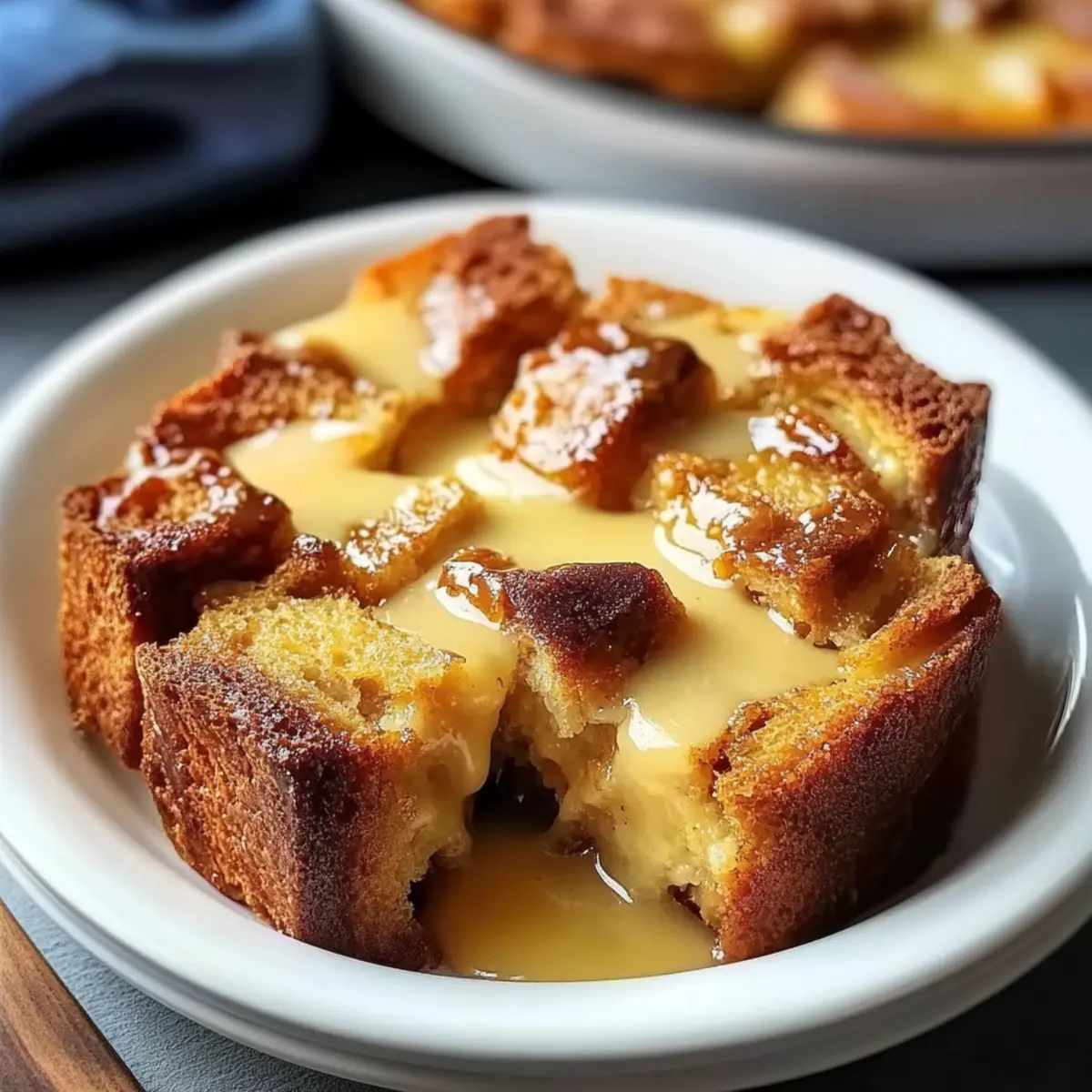 Bread Pudding Recipe with Vanilla Caramel Sauce