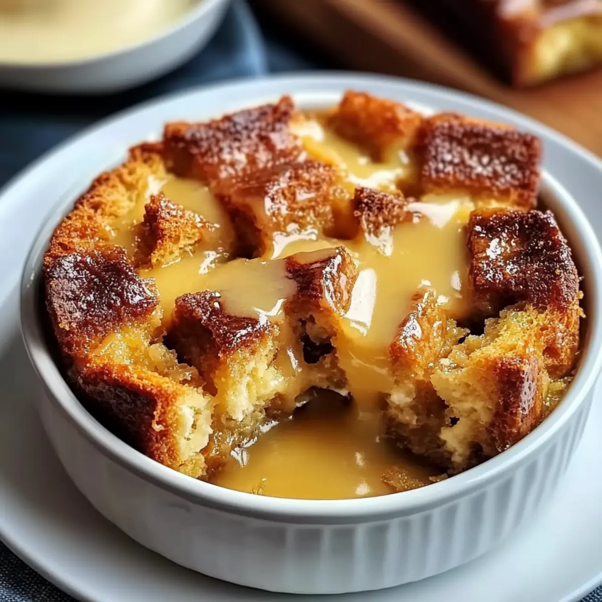 Bread Pudding Recipe with Vanilla Caramel Sauce