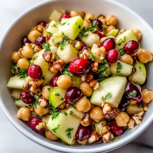 Chickpea Apple Cranberry Summer Salad
