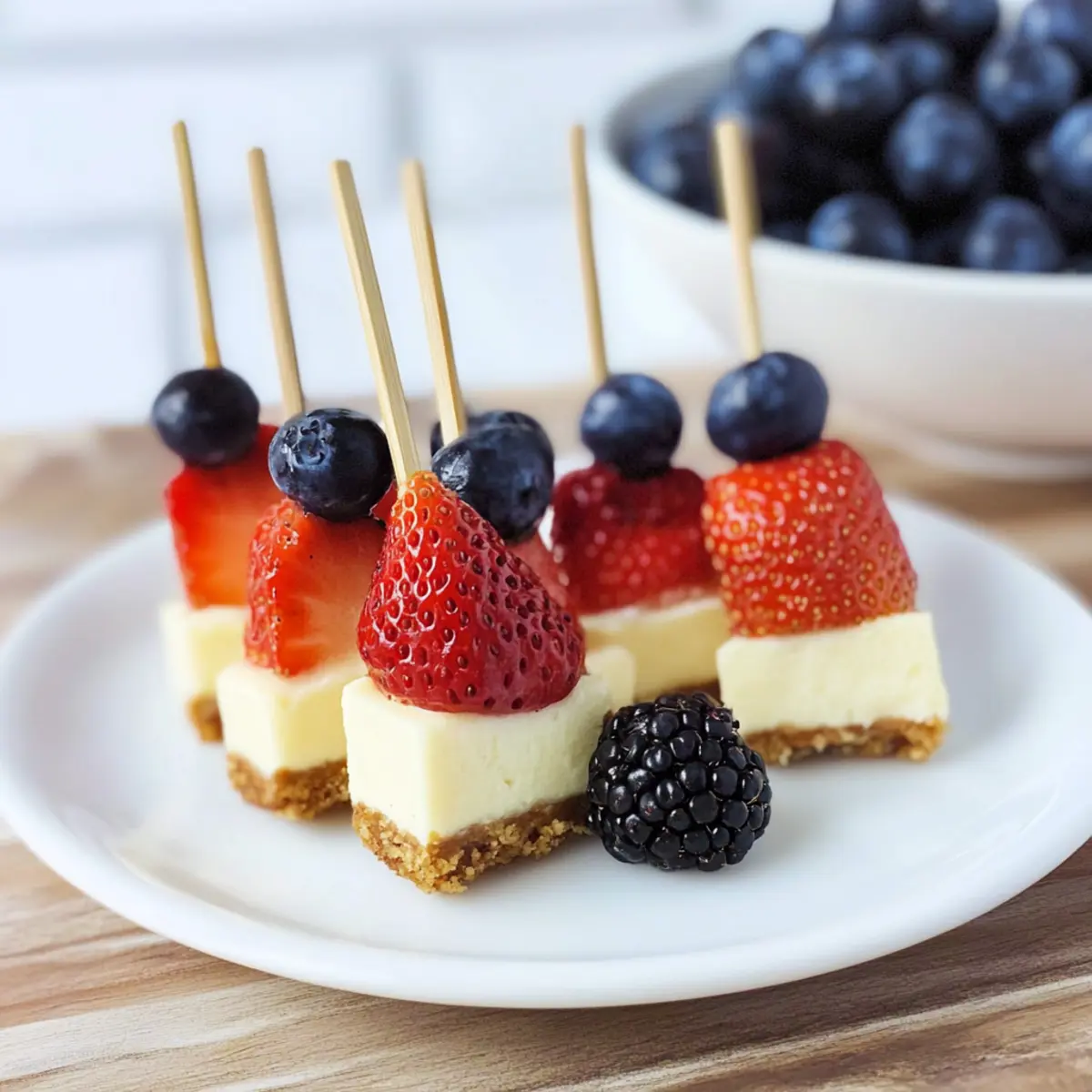 Berry Cheesecake Kabobs