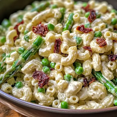 Lemon-Dijon Asparagus and Pea Macaroni Salad for Spring Vibes