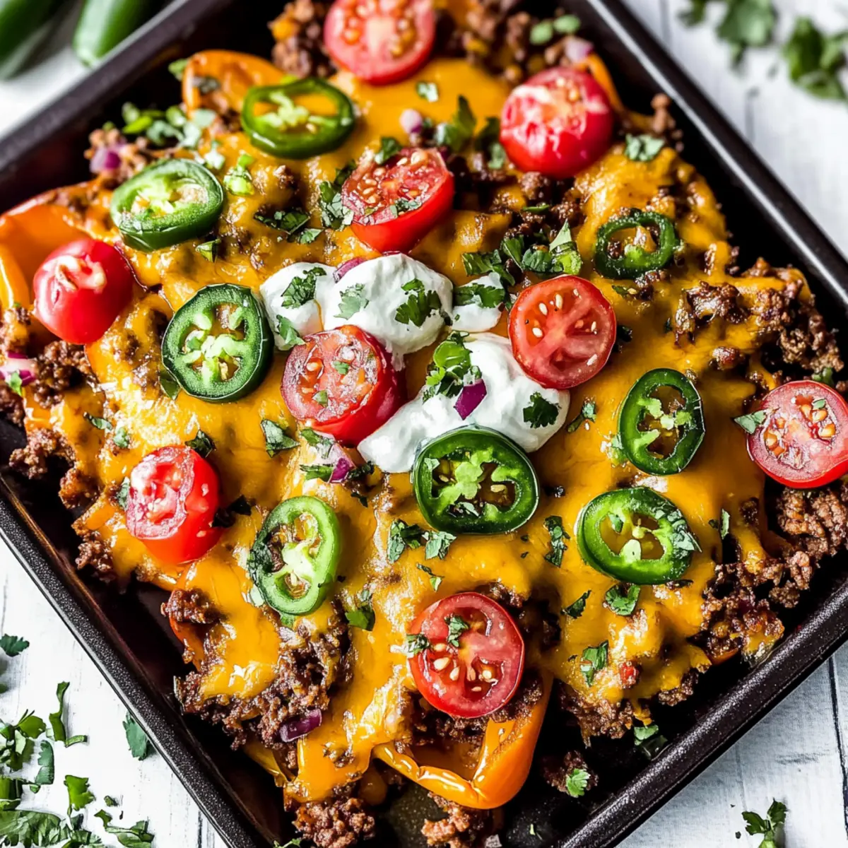 Loaded Bell Pepper Nachos