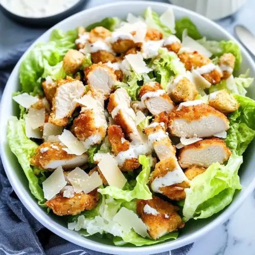 Crispy Chicken Caesar Salad