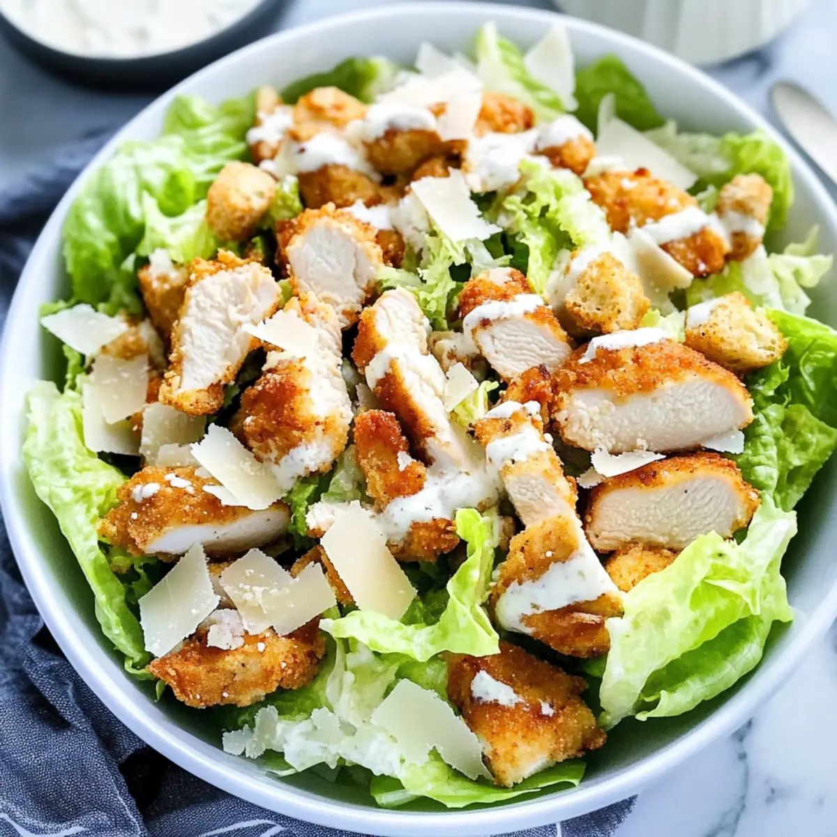 Crispy Chicken Caesar Salad